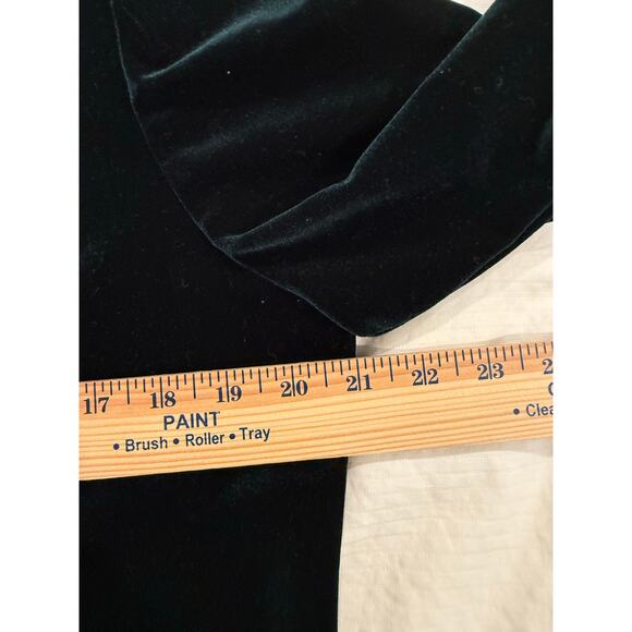 Vintage R&M Richards by Karen Kwong Velvet Jacket Womens 12 Black Gold Buttons - Picture 8 of 9